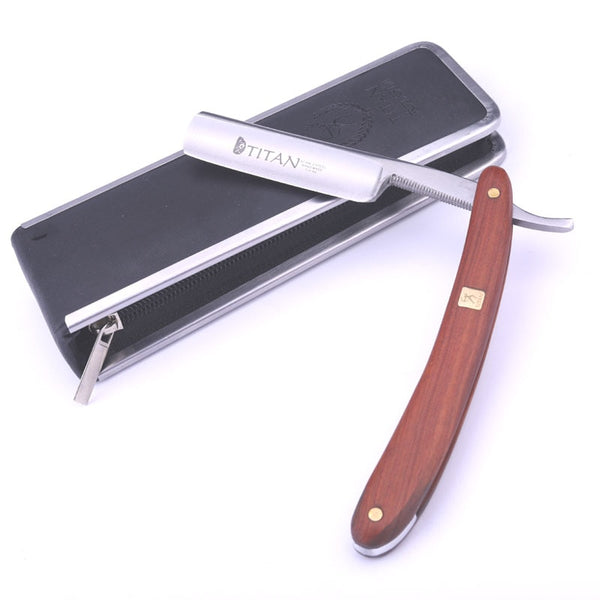 Wooden Handle Straight Razor